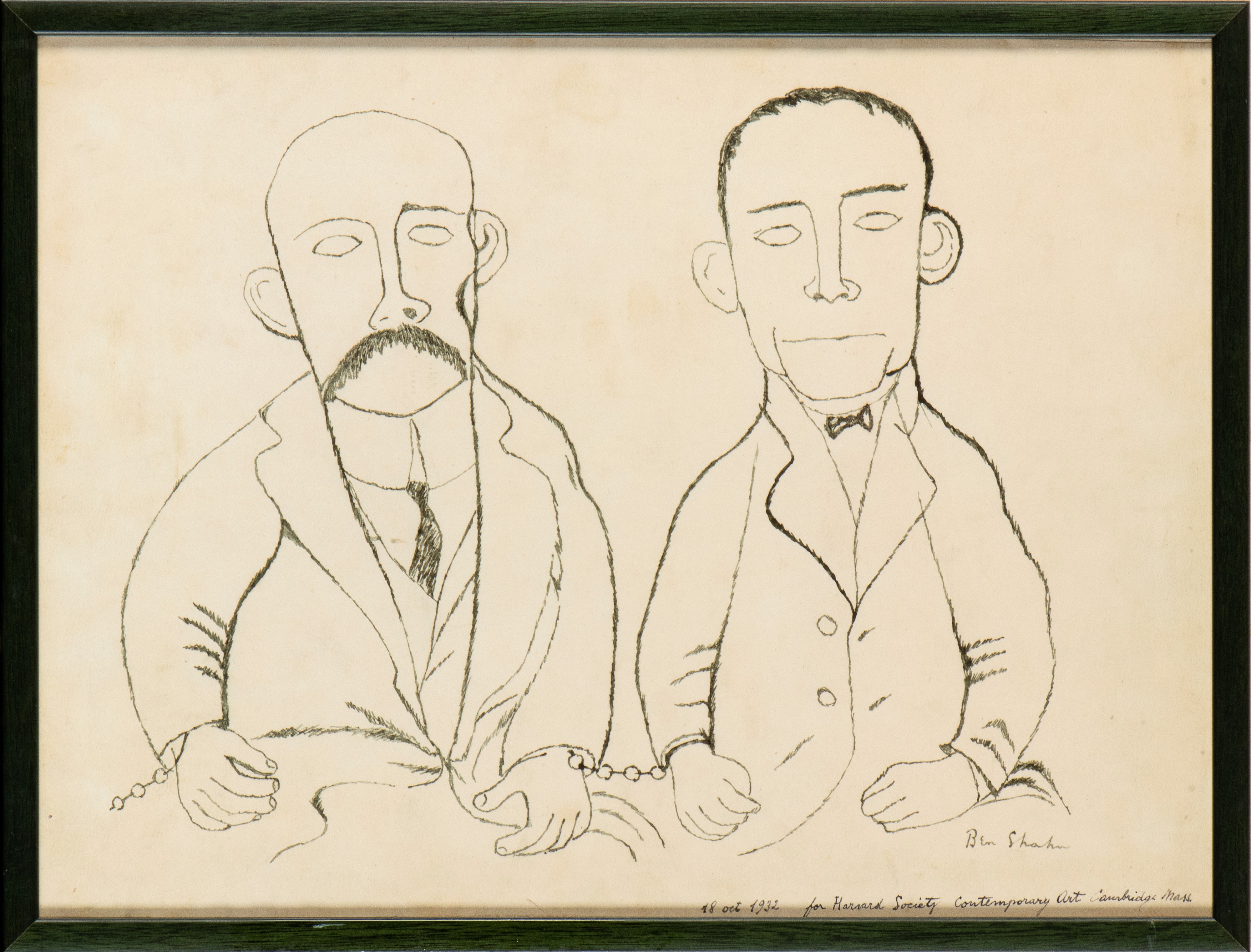 Ben Shahn - Sacco e Vanzetti, inchiostro su carta