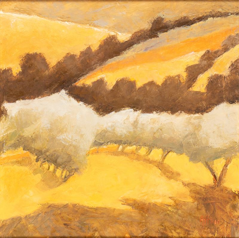 Anonimo - Paesaggio autunnale, olio su tela