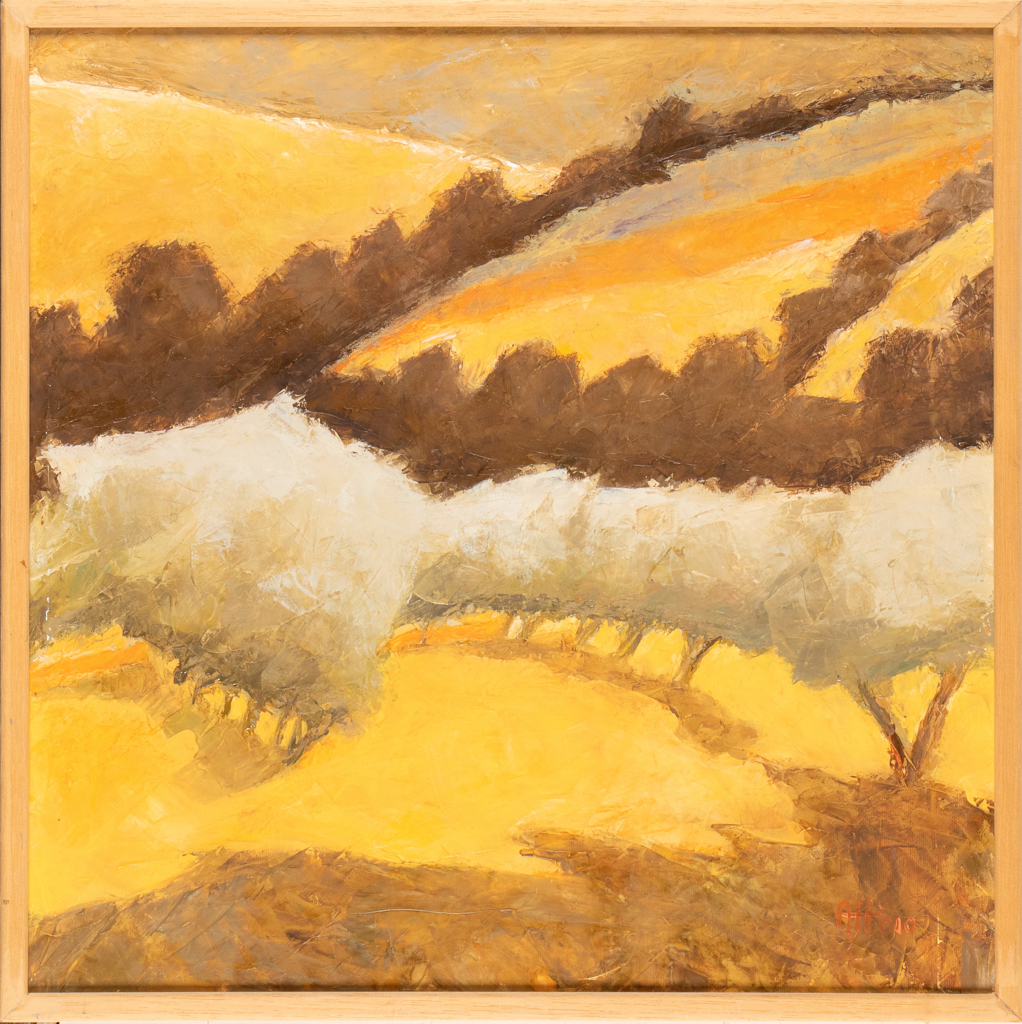 Anonimo - Paesaggio autunnale, olio su tela