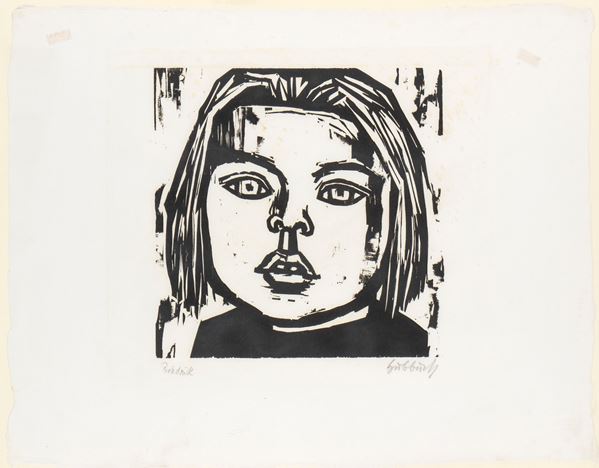 KARL HUBBUCH - Mädchen portrait