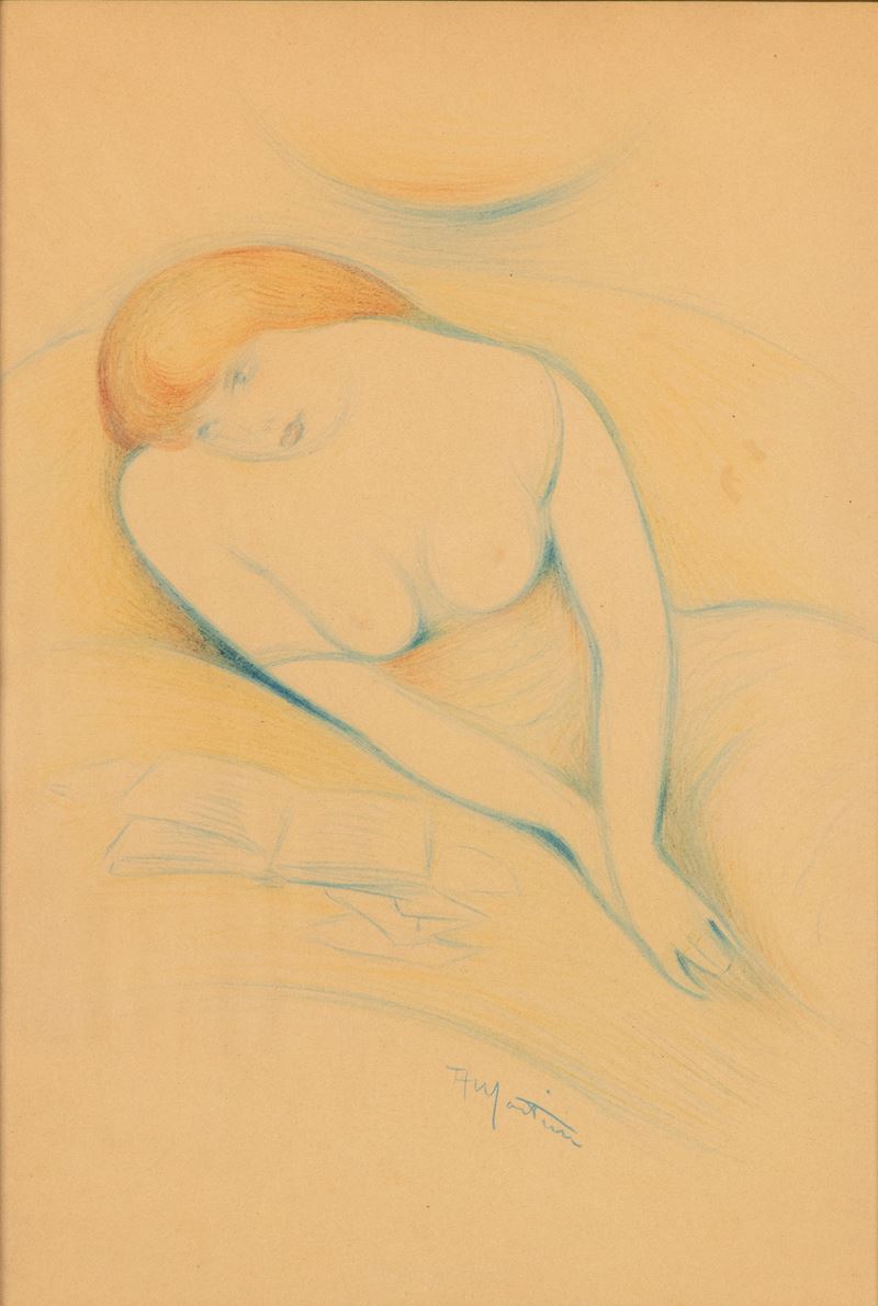 Alberto Martini - Melancolia, pastelli su carta