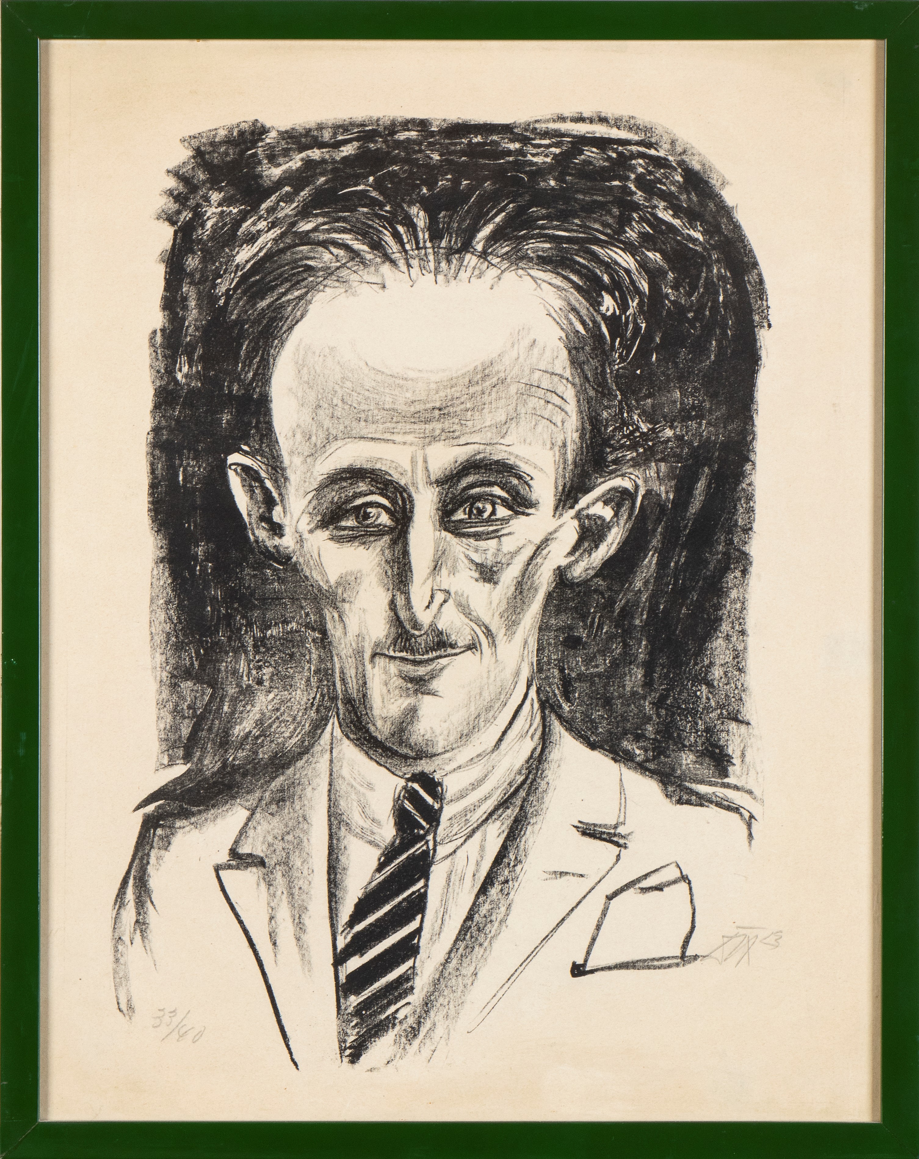 Otto DIX - Ritratto di Angermayer, litografia