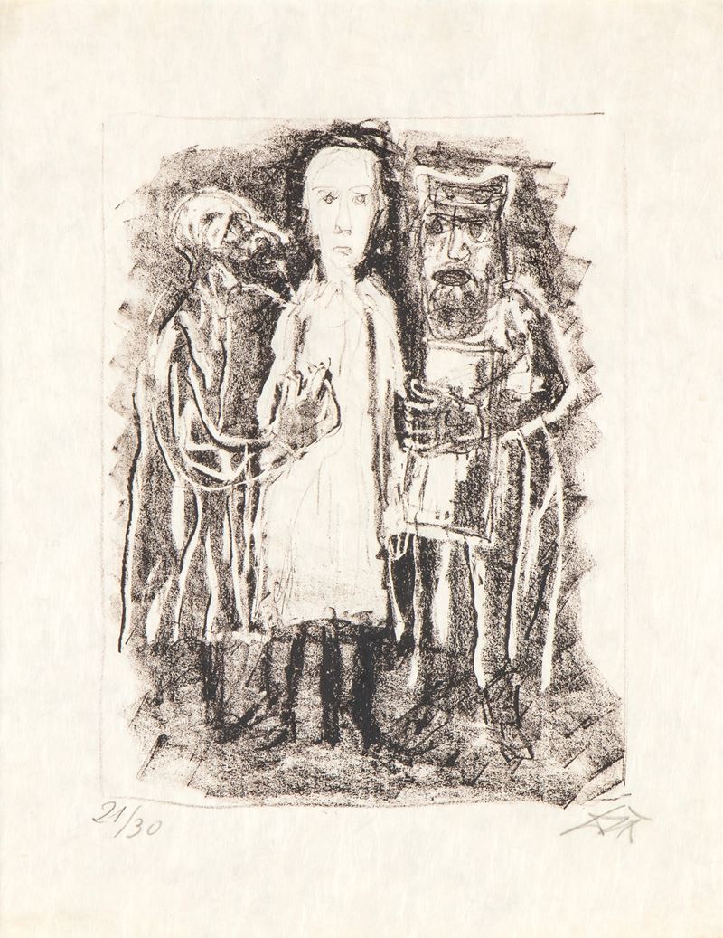 Otto DIX - Illustrazione per il Vangelo secondo Matteo di Lutero, litografia su carta