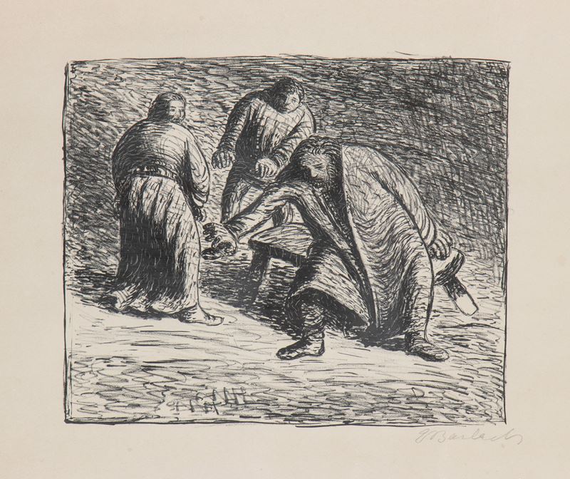 Ernst Barlach - Mit fremder schuld beladen (Litografia su carta)