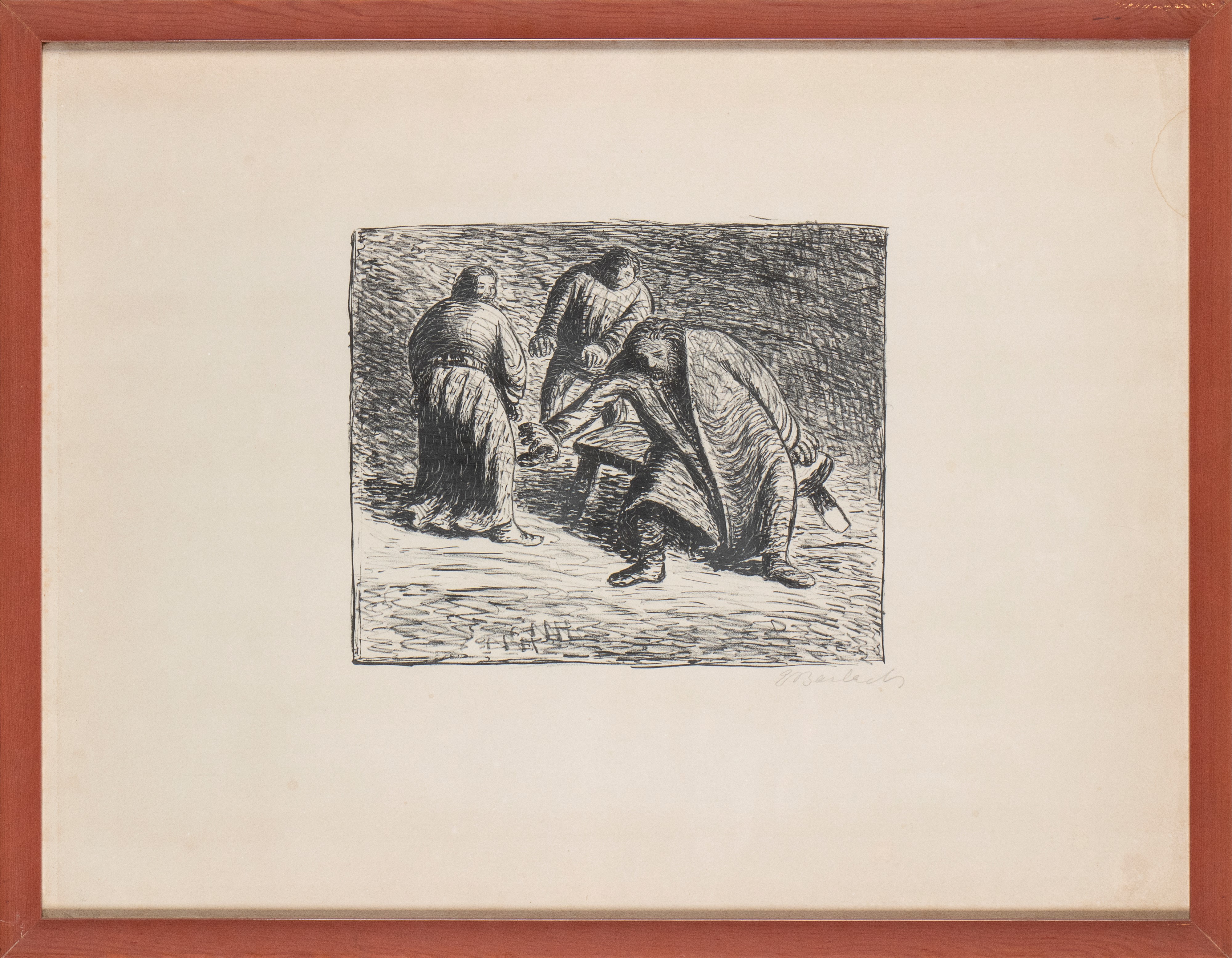Ernst Barlach - Mit fremder schuld beladen (Litografia su carta)