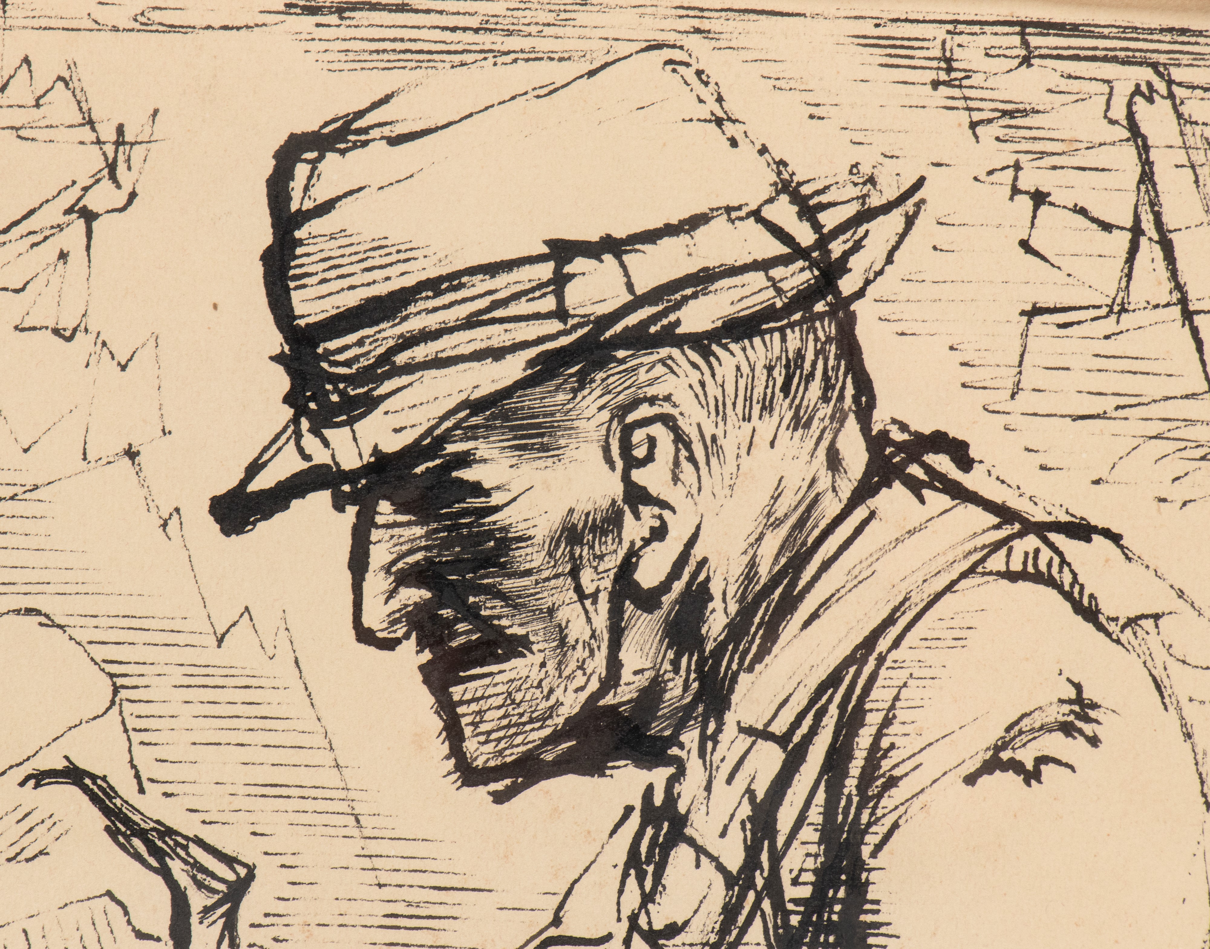George Grosz - Guerra civile spagnola, penna e inchiostro su carta