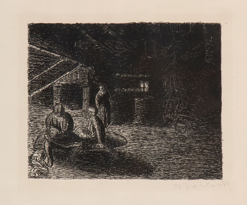 Ernst Barlach - Der Seufzerstein, litografia