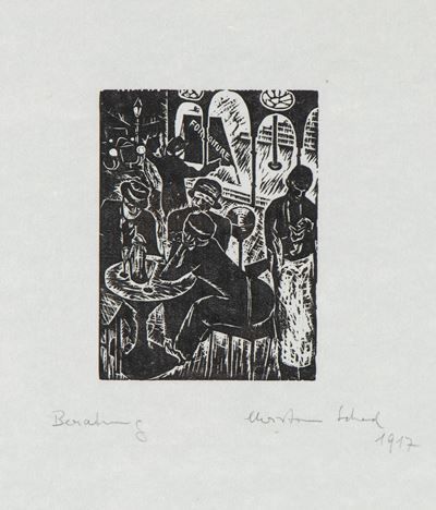 Beratung (Délibération), Xilografia, 1917