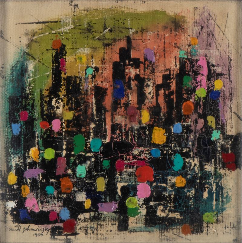 Alexander Schawinsky Xanti - Opera senza titolo, olio su tela