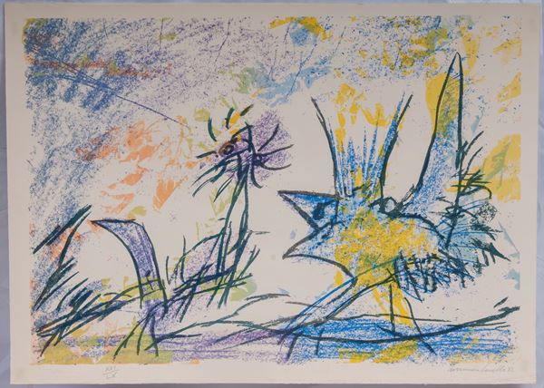 Lot of two multiples on paper