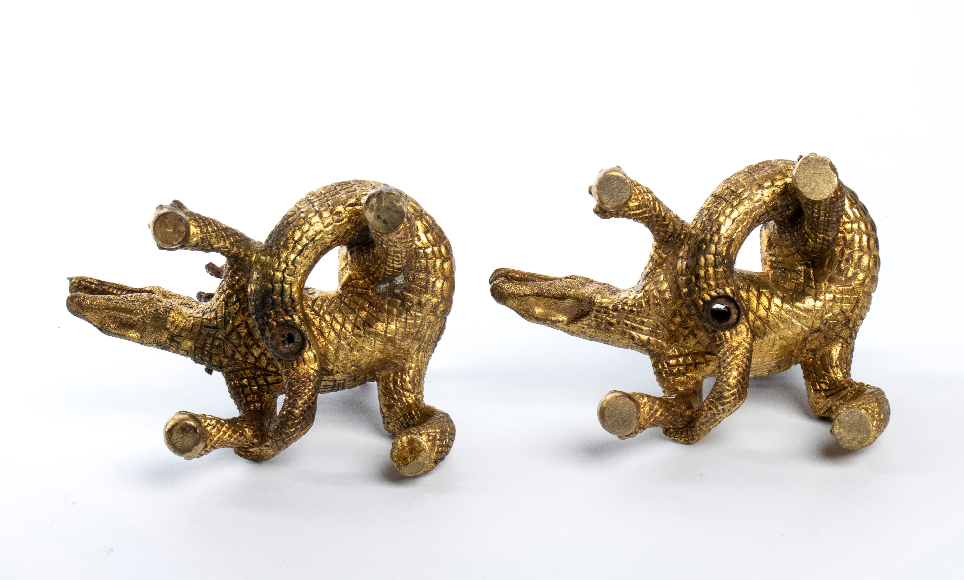 Coppia di sculture zoomorfe