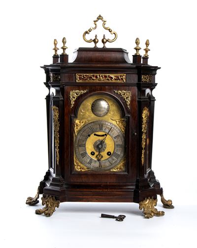 Francesco Muscitelli, Orologio da mensola in legno di palissandro, Roma, metà XVIII secolo