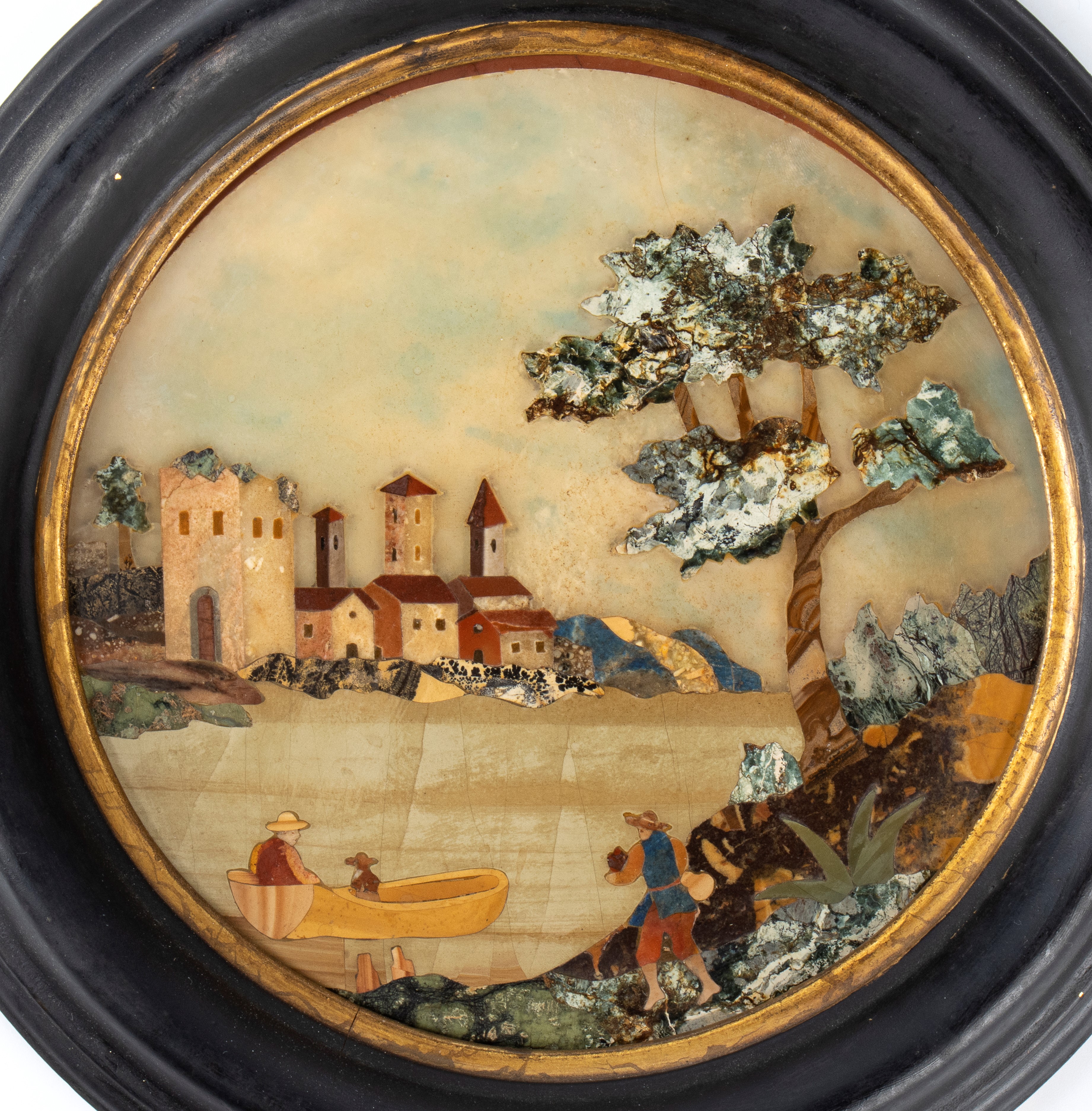 Coppia di commessi in pietre dure