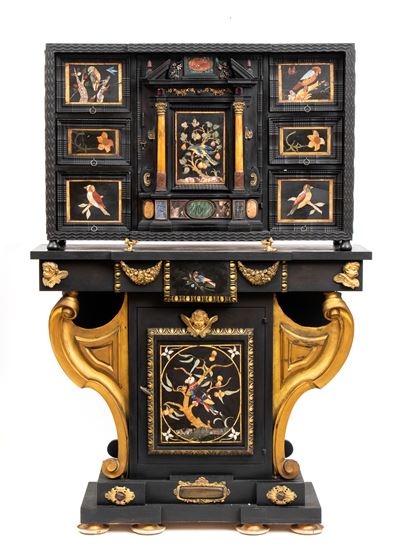 Opificio Granducale, Monetiere in ebano e pietre dure per i Brancaleoni della Rocca Leonella, Ita...