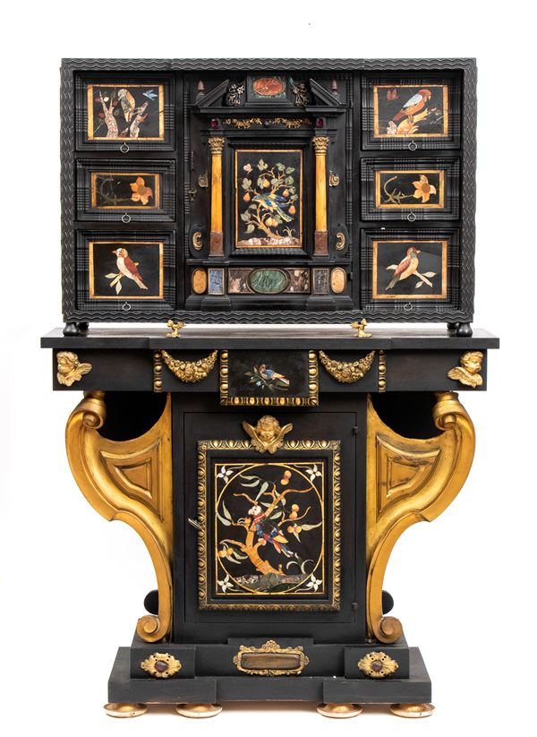 Monetiere con pietre dure Opificio Granducale per i Brancaleoni della Rocca Leonella, Italia