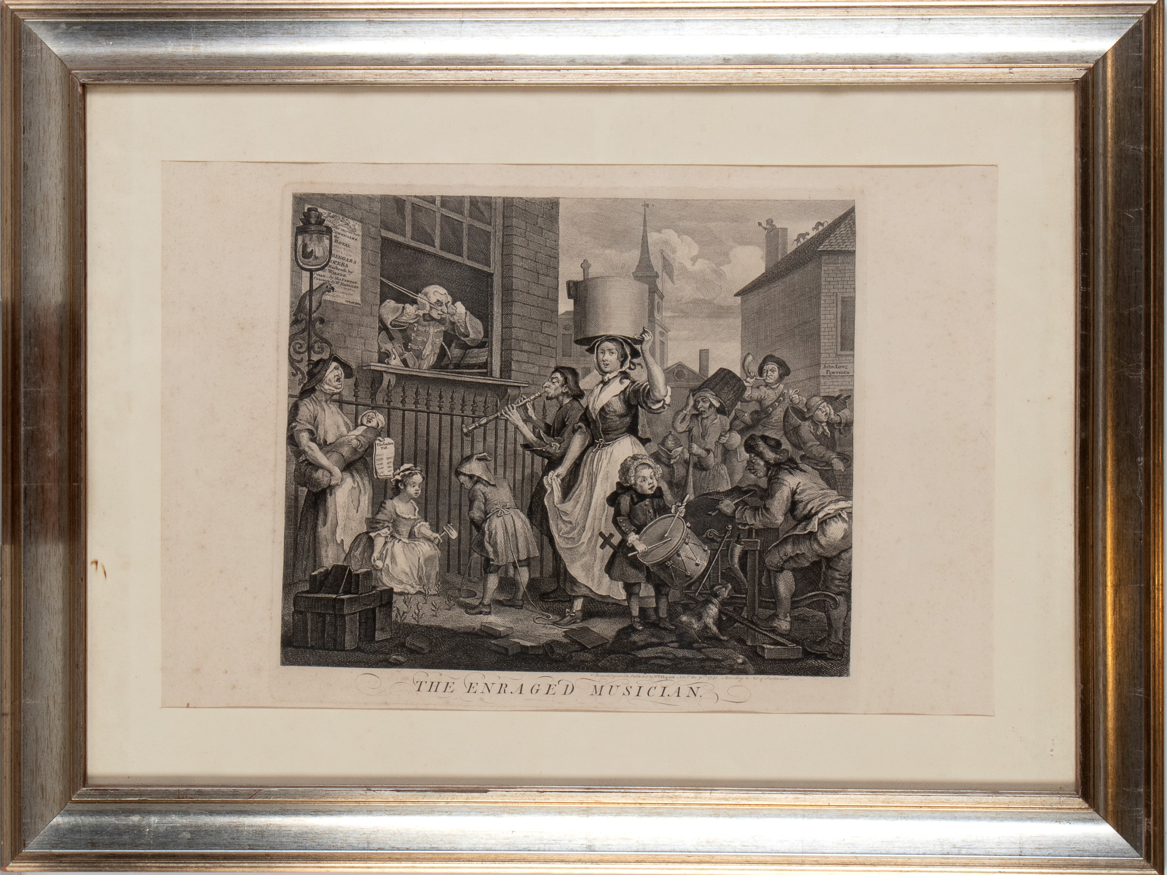 William Hogarth - The Enraged Musician, acquaforte e bulino