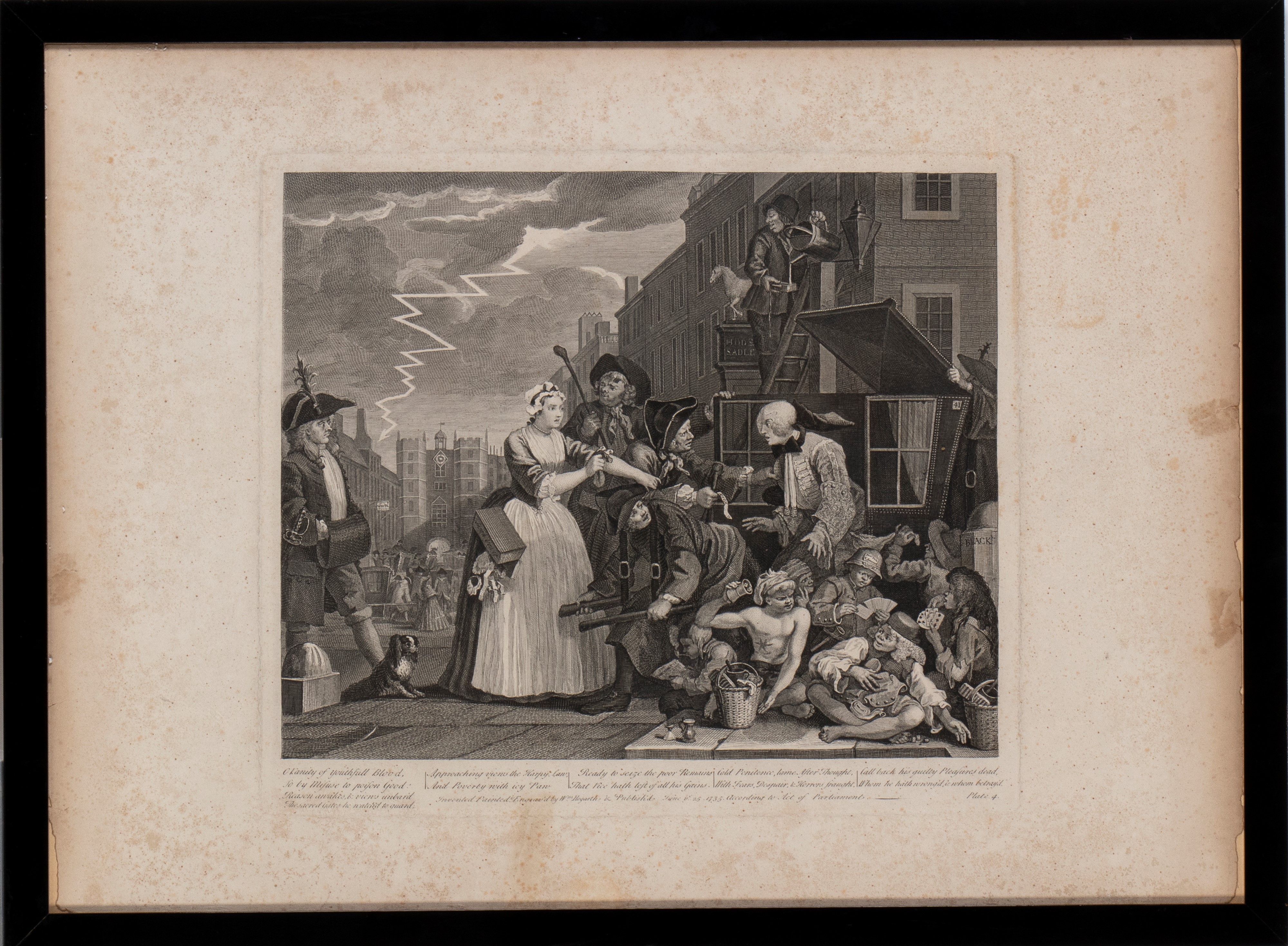 William Hogarth - The Enraged Musician, acquaforte e bulino