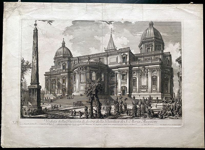 Giovanni Battista Piranesi - Veduta della Facciata di dietro della Basilica di S. Maria Maggiore,...