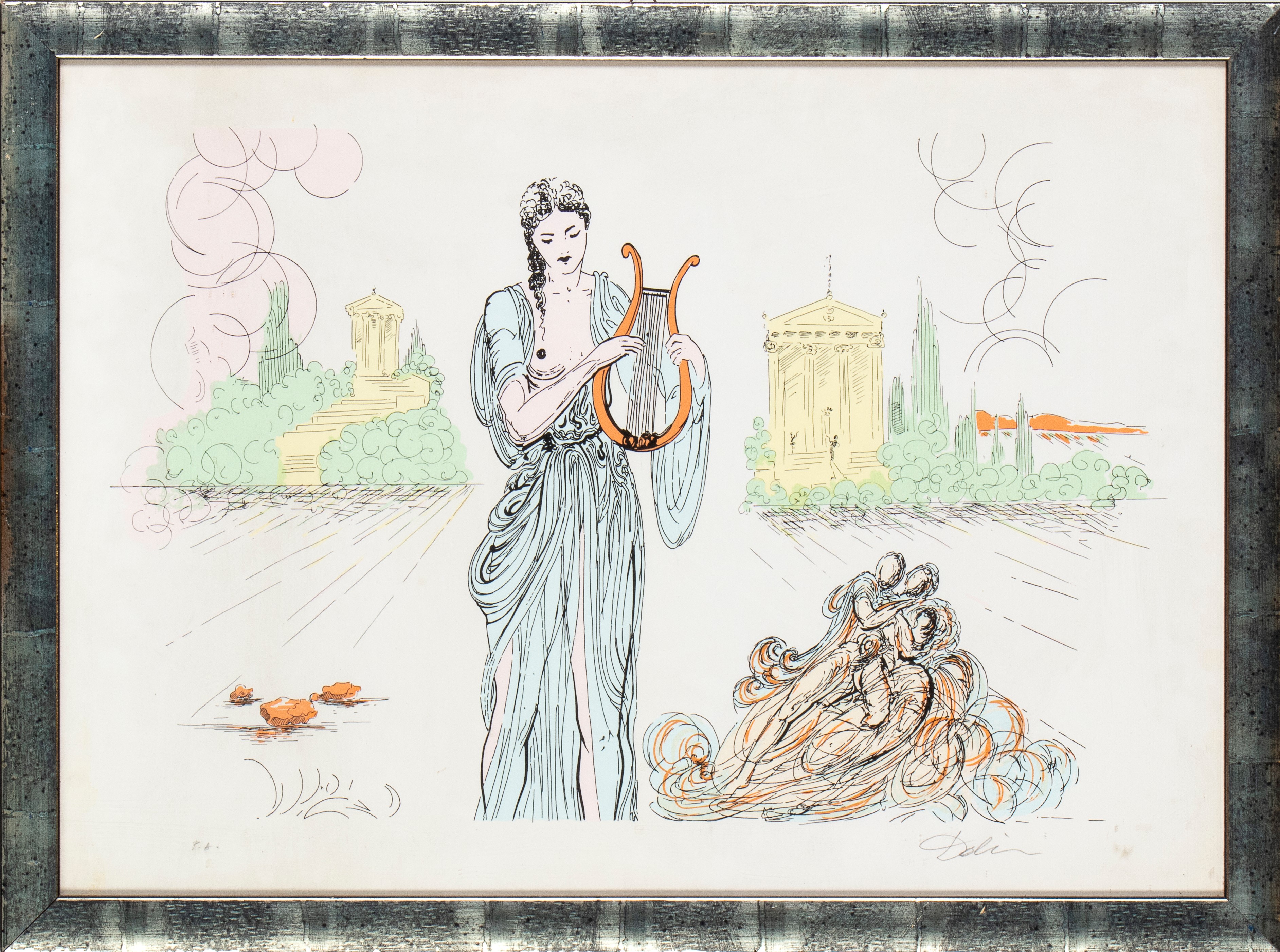 Salvador Dalí, Erato (Deesse de la Poesie Lyrique), litografia