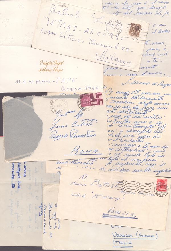Battisti, Lucio - Lotto di 10 lettere private  - Auction MEMORABILIA. Hemingway, Maradona, L. Battisti and other 20th Century Icons	 - Bertolami Fine Art - Casa d'Aste