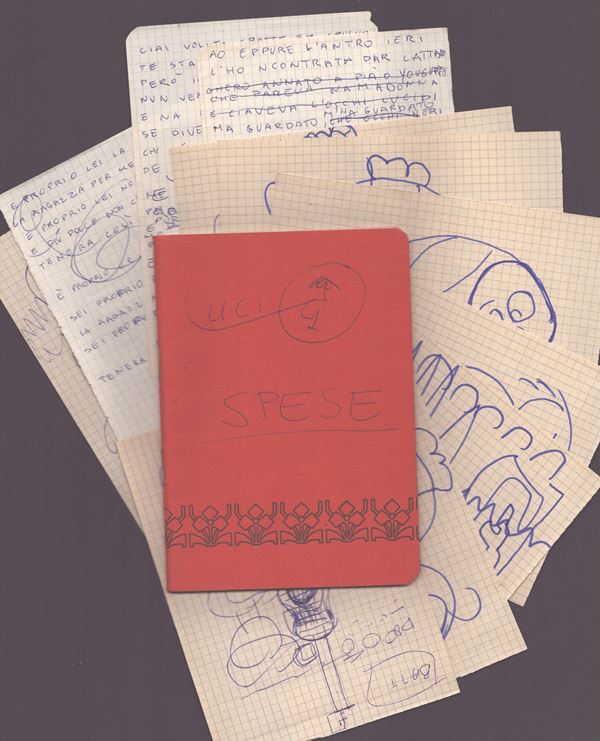 Battisti, Lucio - Blocchetto appunti   (1960s)  - Auction MEMORABILIA. Hemingway, Maradona, L. Battisti and other 20th Century Icons	 - Bertolami Fine Art - Casa d'Aste