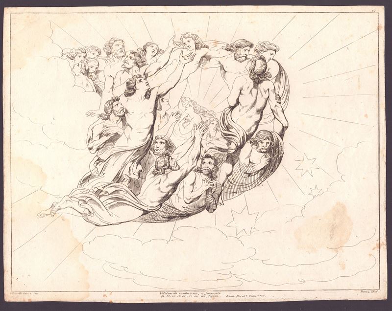 Bartolomeo Pinelli - Divina Commedia - Lotto di tre acqueforti