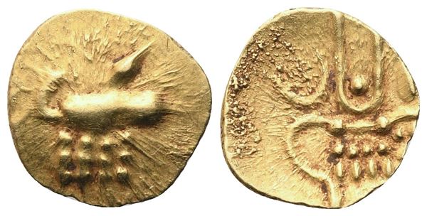 INDIA. Veera Raya, Coorg (XVII sec.). Fanam; Au (0,38 g; 8 mm)