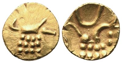 Veera Raya (attrib.), India, Coorg, Fanam in oro (XVII secolo)
