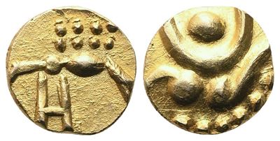 India, Thanjavur-Maratha (1820-1830), Fanam in oro