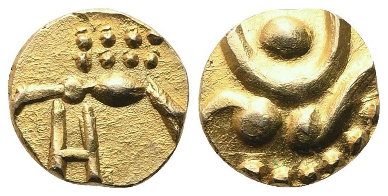 India, Thanjavur-Maratha (1820-1830), Fanam in oro