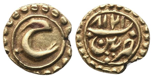 INDIA. Mysore. Tipu Sultan (1787-1799), Fanam 1789, Patan; Au (0,40 g; 6,8 mm)