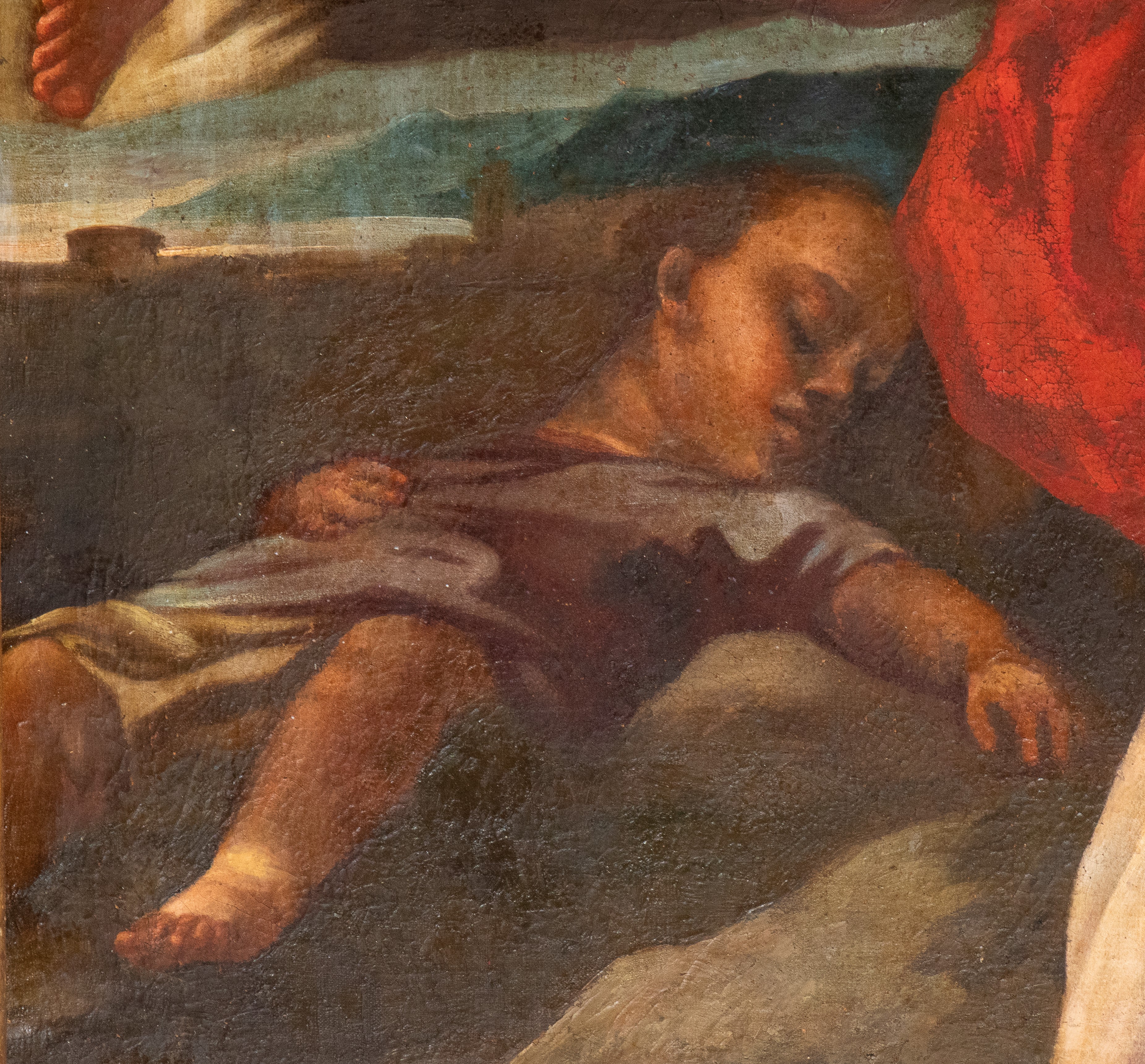 Carlo Malinconico - Agar e Ismaele nel deserto, olio su tela