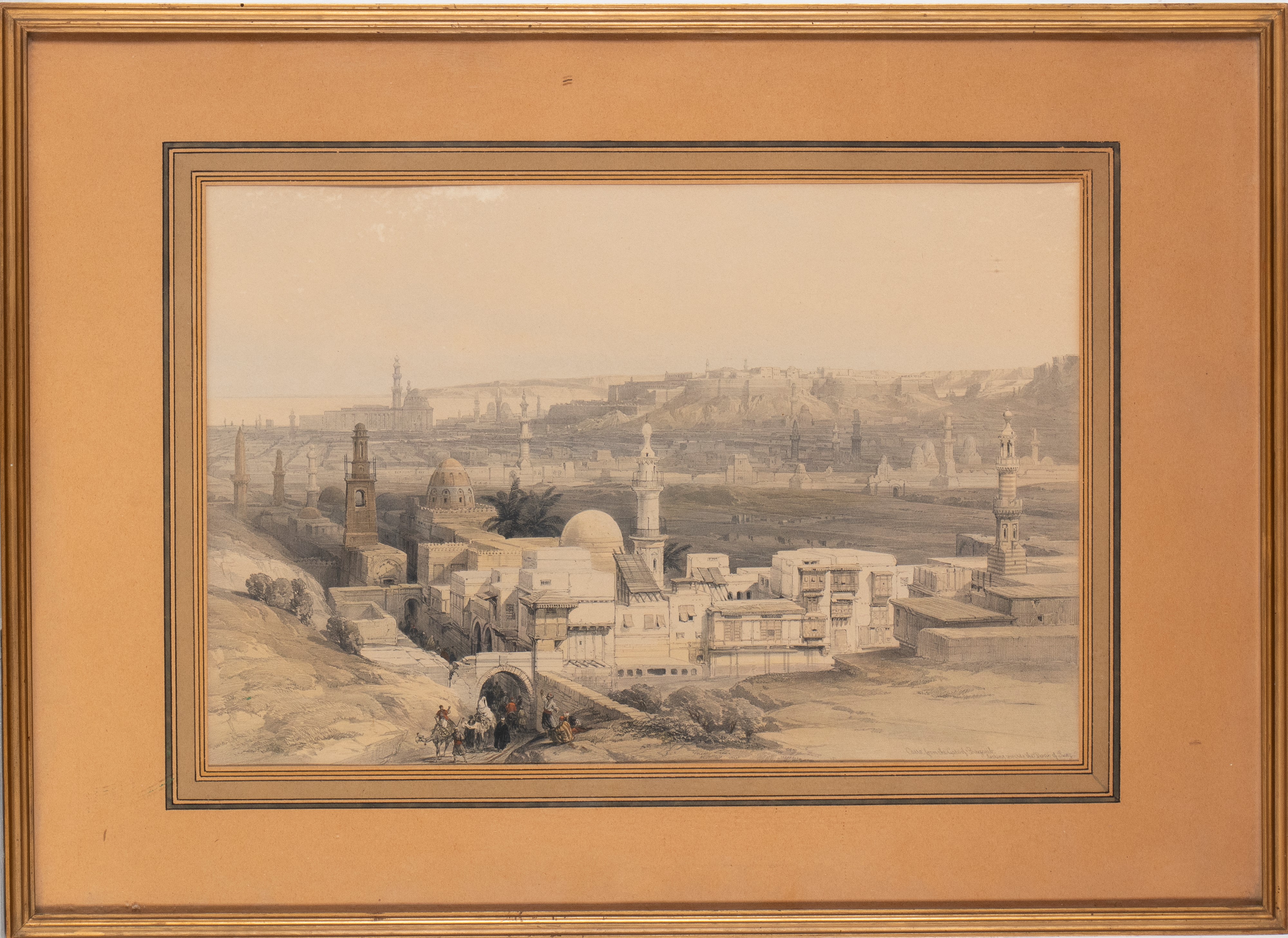 Louis Haghe - Cairo, from the Gate of the Citizenib, Looking Towards the Desert of the Suez, lito...