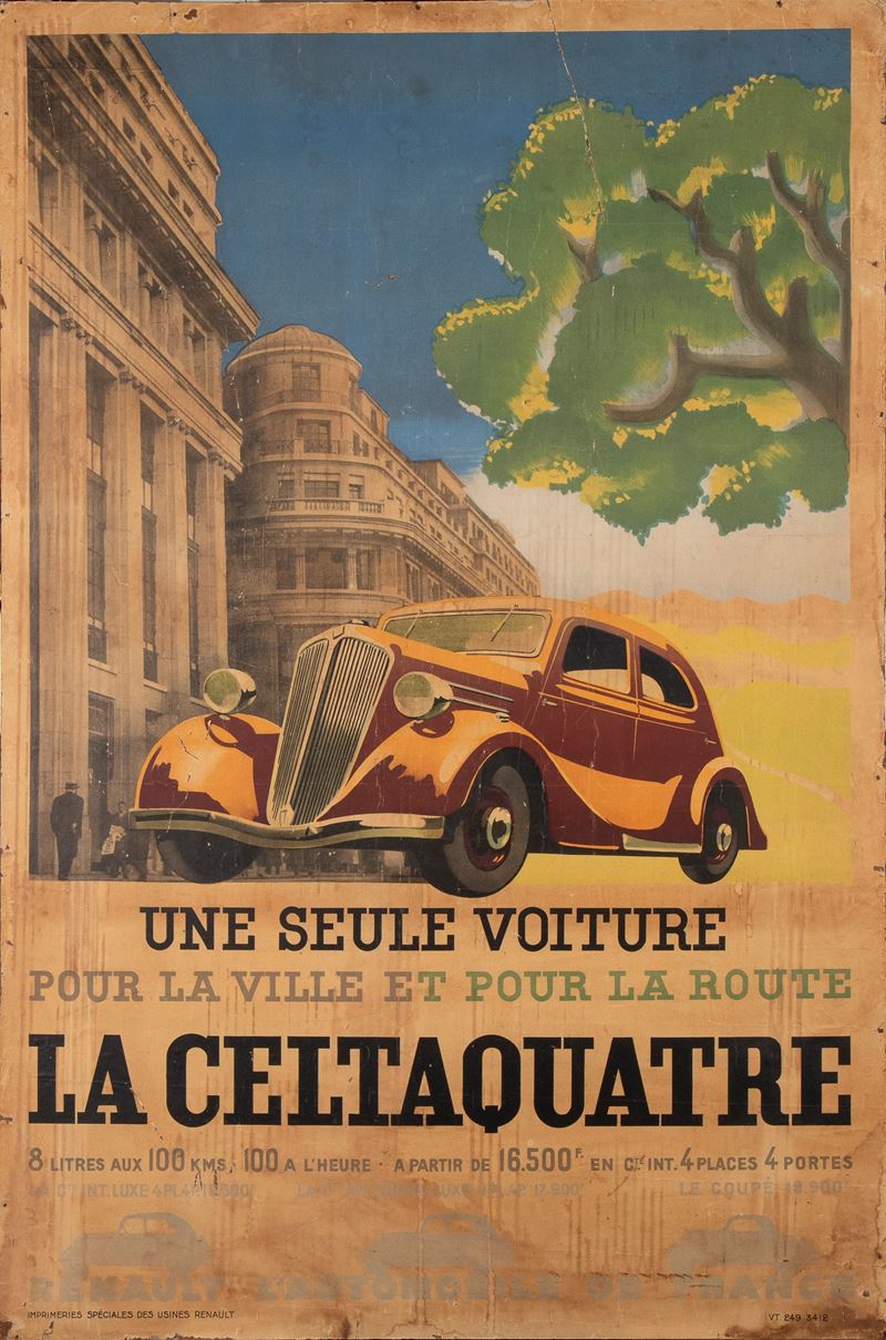 Renault la Celtaquatre Manifesto, 1930s