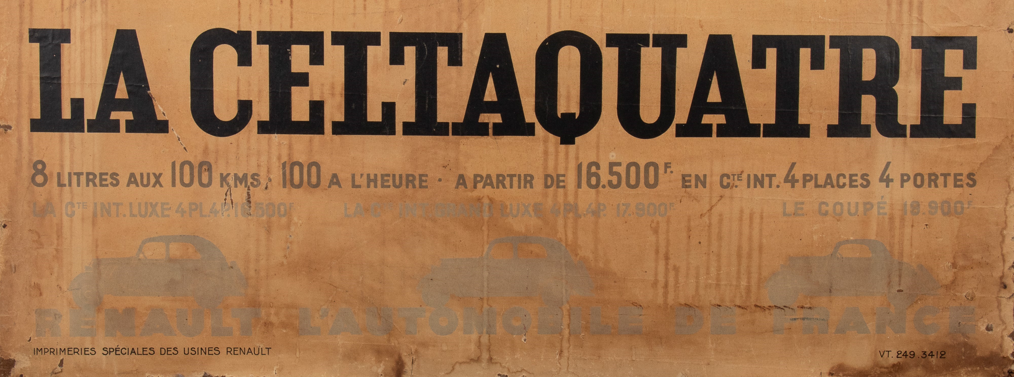 Renault LA CELTAQUATRE manifesto, 1930s