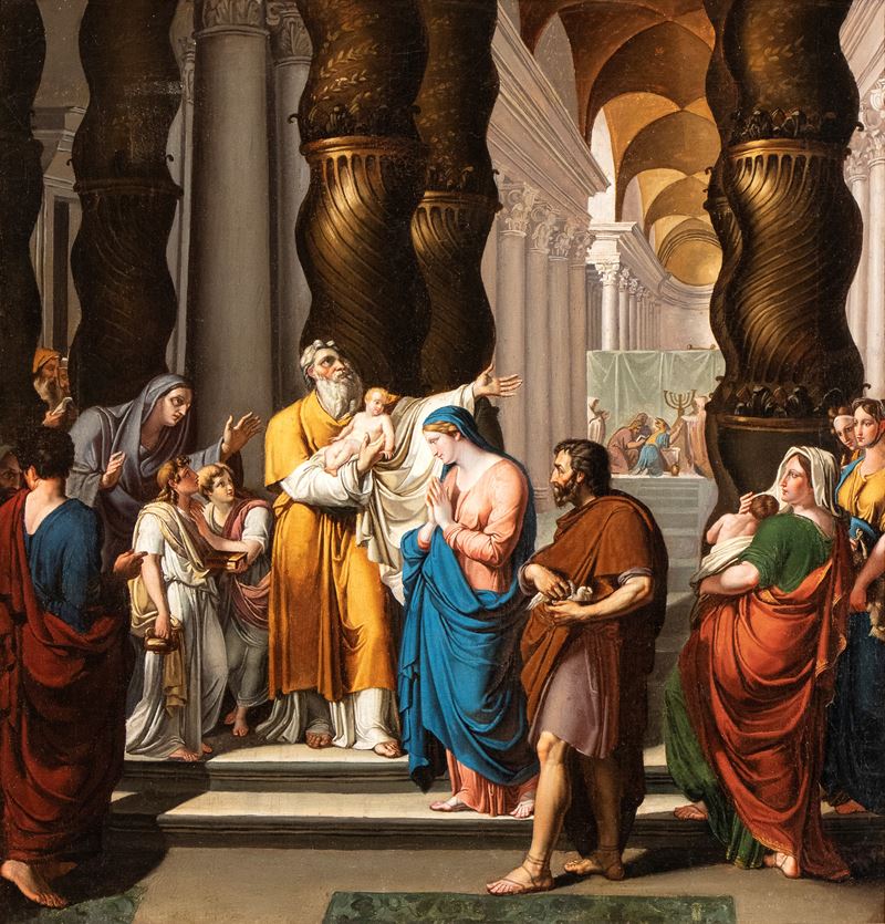 Vincenzo Camuccini - Presentazione di Gesù al Tempio, olio su tela