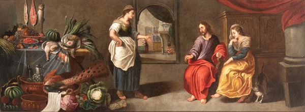 Frans Francken II - Christ in the house of Martha and Mary