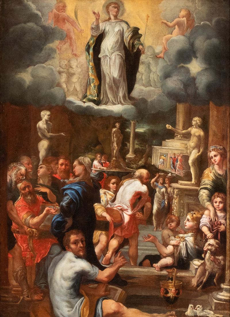 Girolamo Bedoli Detto il Mazzola - Allegoria dell'Immacolata Concezione, olio su tela