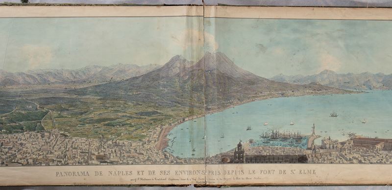 G. F. de Heilmann de Rondchatel, Panorama di Napoli e dei suoi dintorni, litografia, 1841