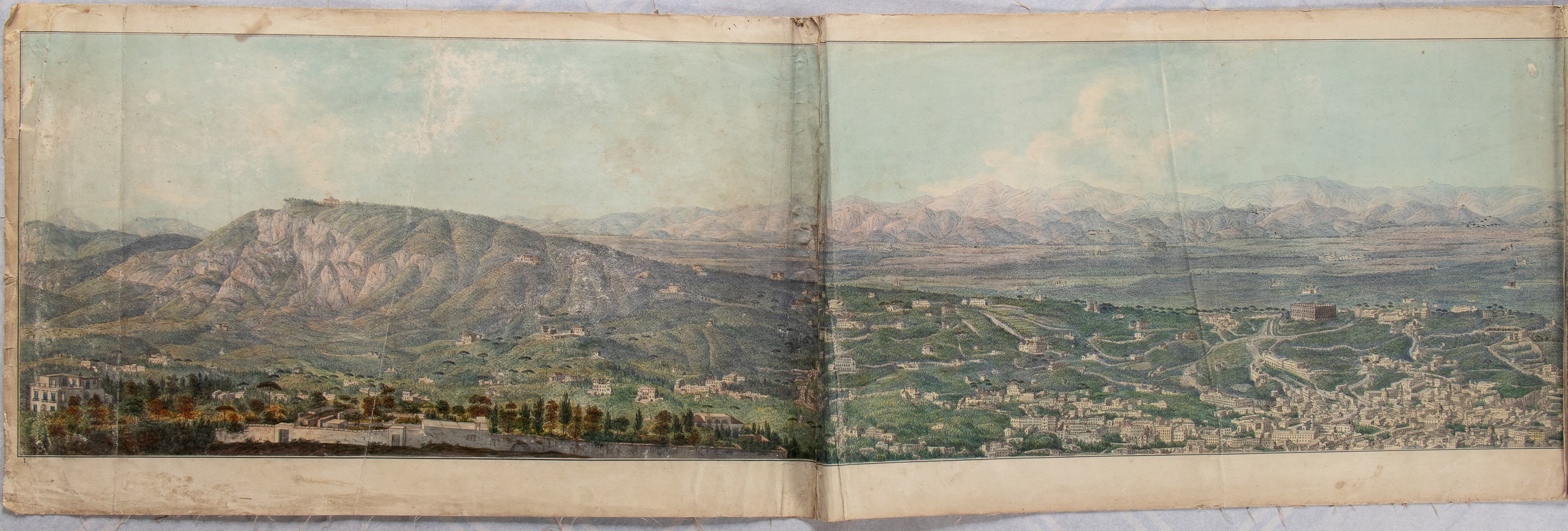 G. F. de Heilmann de Rondchatel, Panorama di Napoli e dei suoi dintorni, litografia, 1841