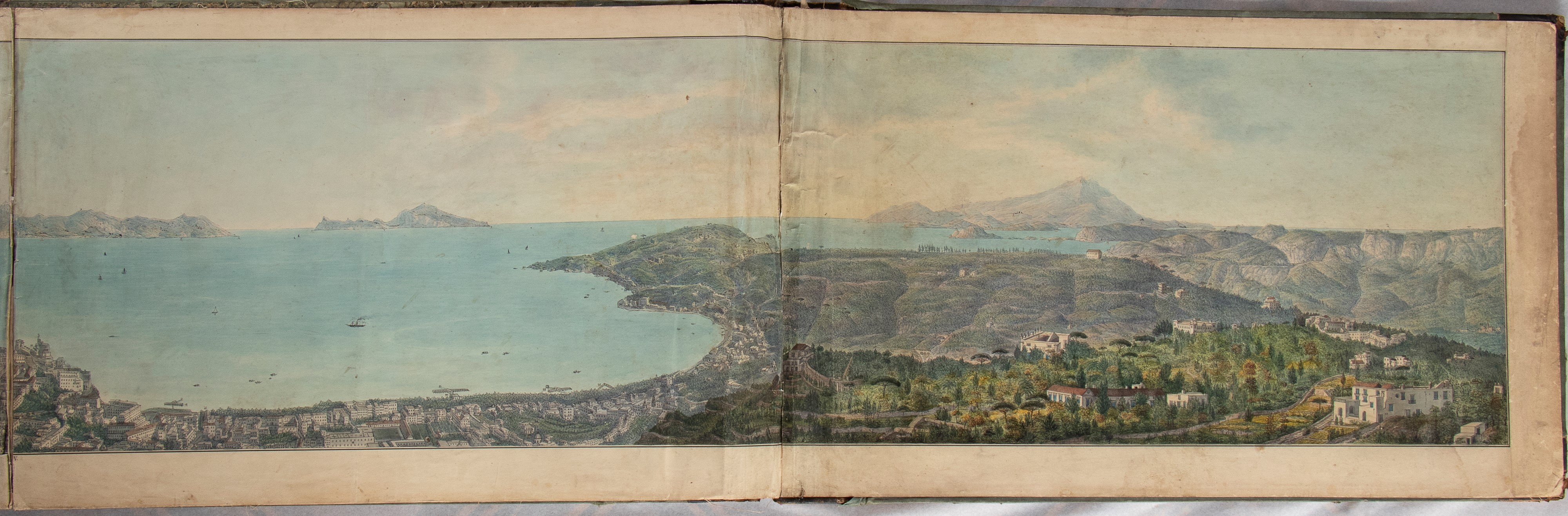 G. F. de Heilmann de Rondchatel, Panorama di Napoli e dei suoi dintorni, litografia, 1841