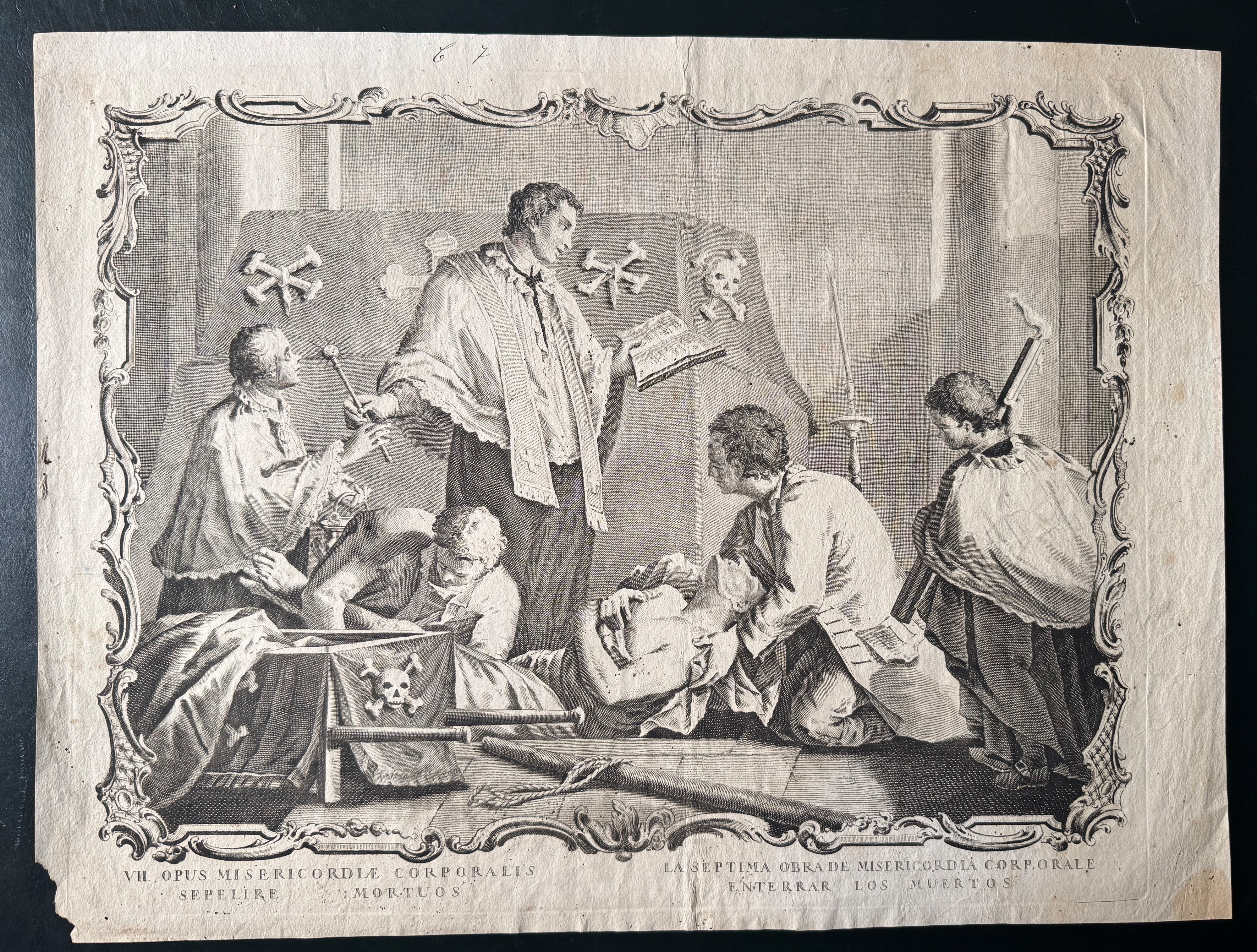 Giovanni Volpato - Opus Misericordiae corporalis - Serie di sette acquaforti