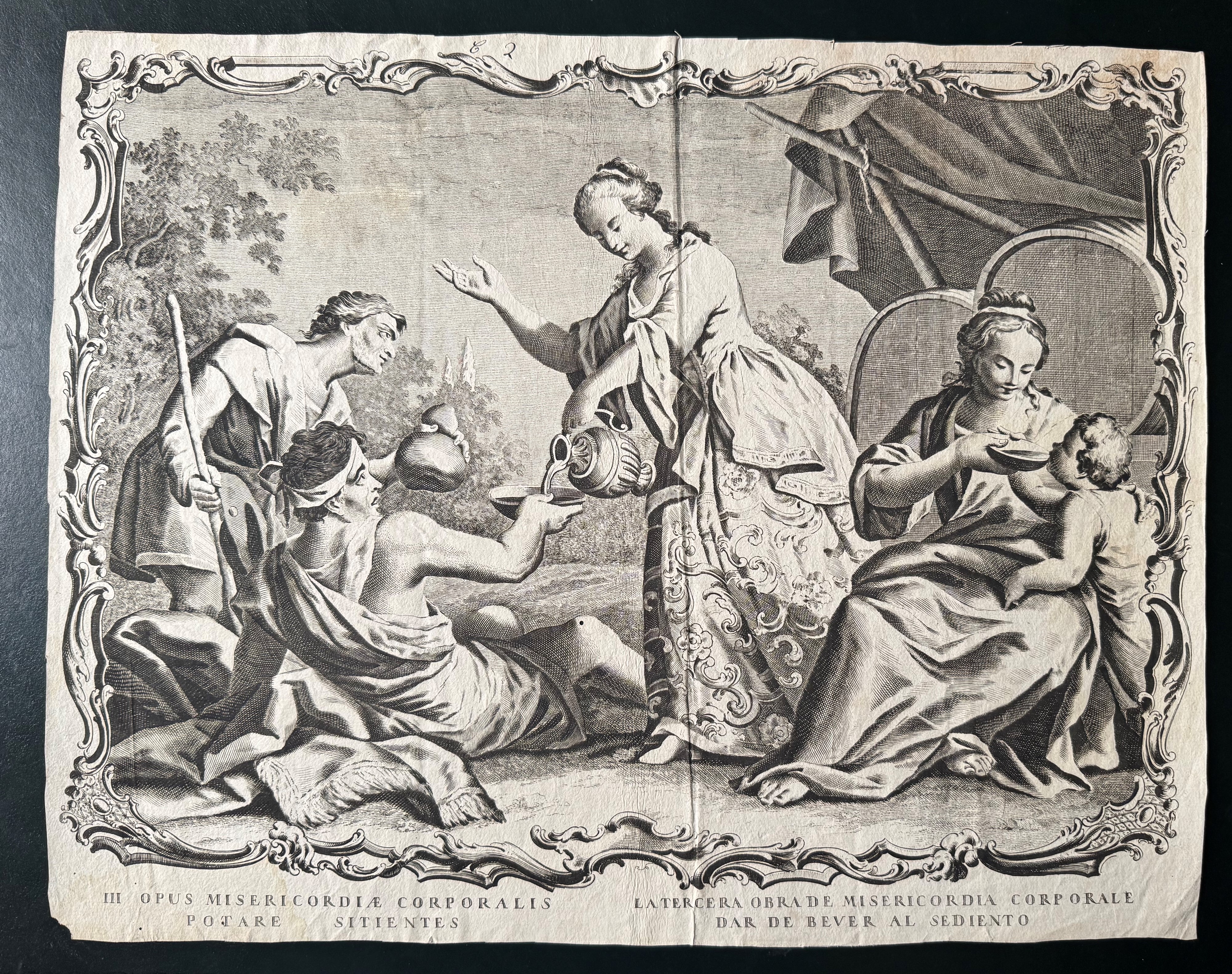 Giovanni Volpato - Opus Misericordiae corporalis - Serie di sette acquaforti