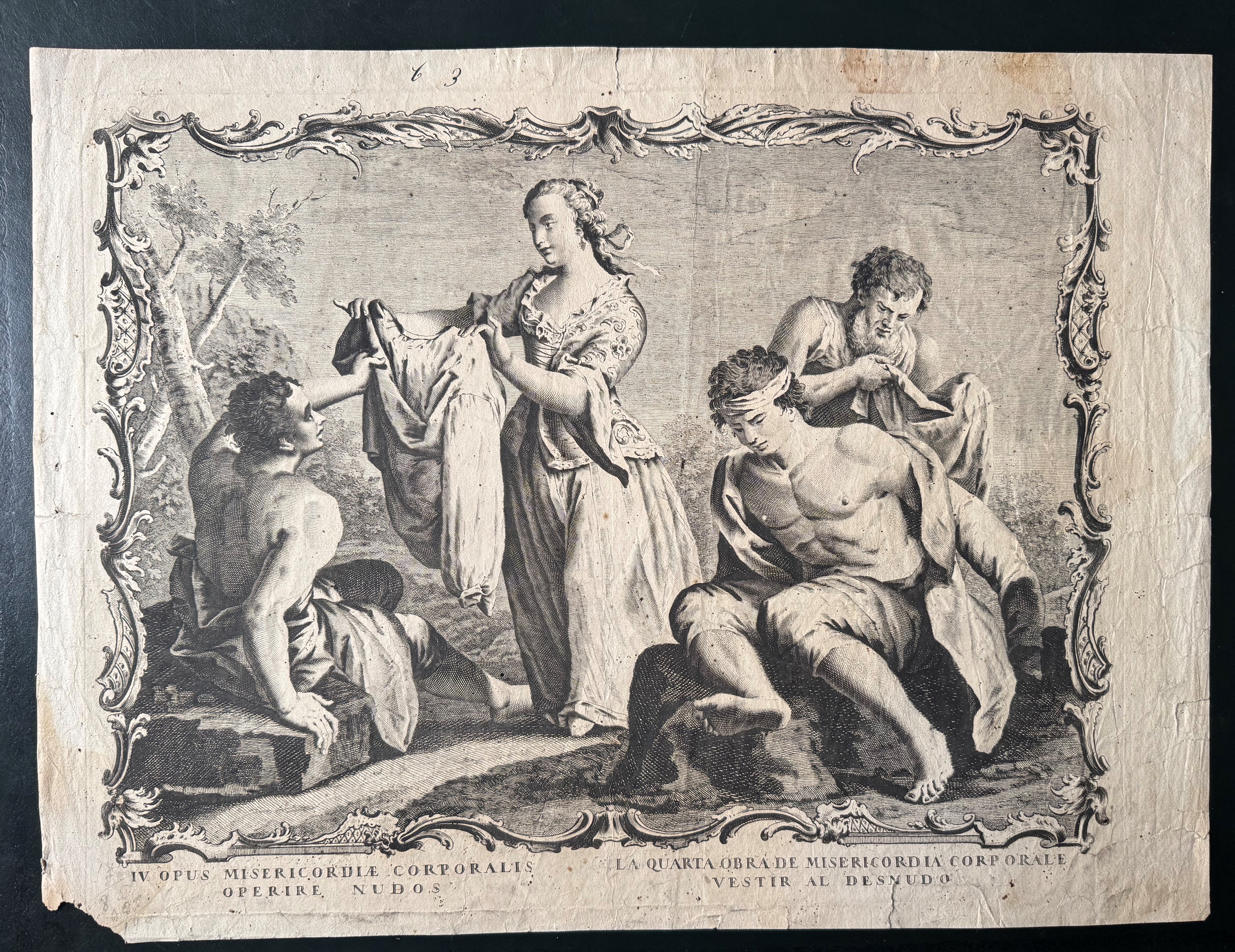 Giovanni Volpato - Opus Misericordiae corporalis - Serie di sette acquaforti