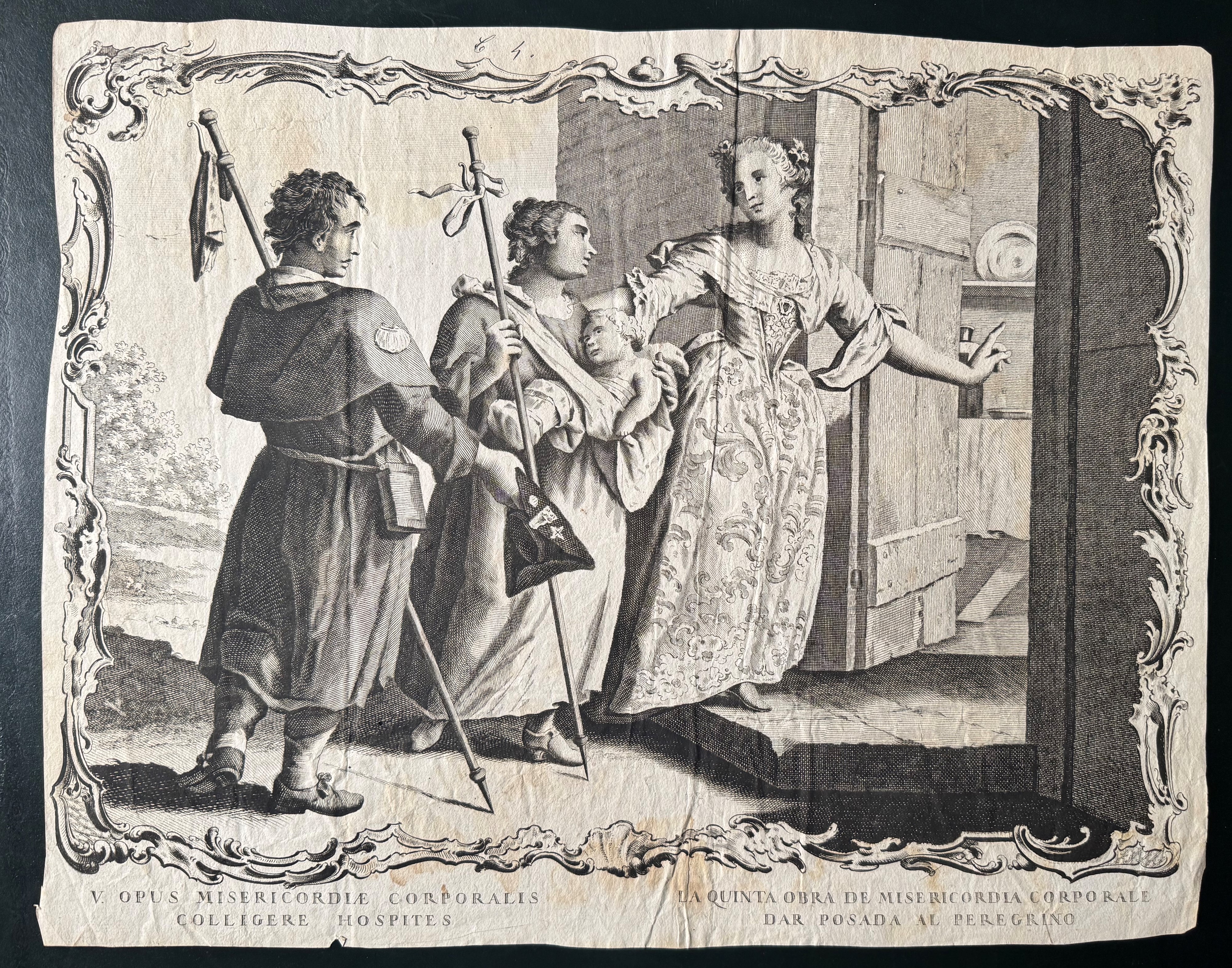 Giovanni Volpato - Opus Misericordiae corporalis - Serie di sette acquaforti