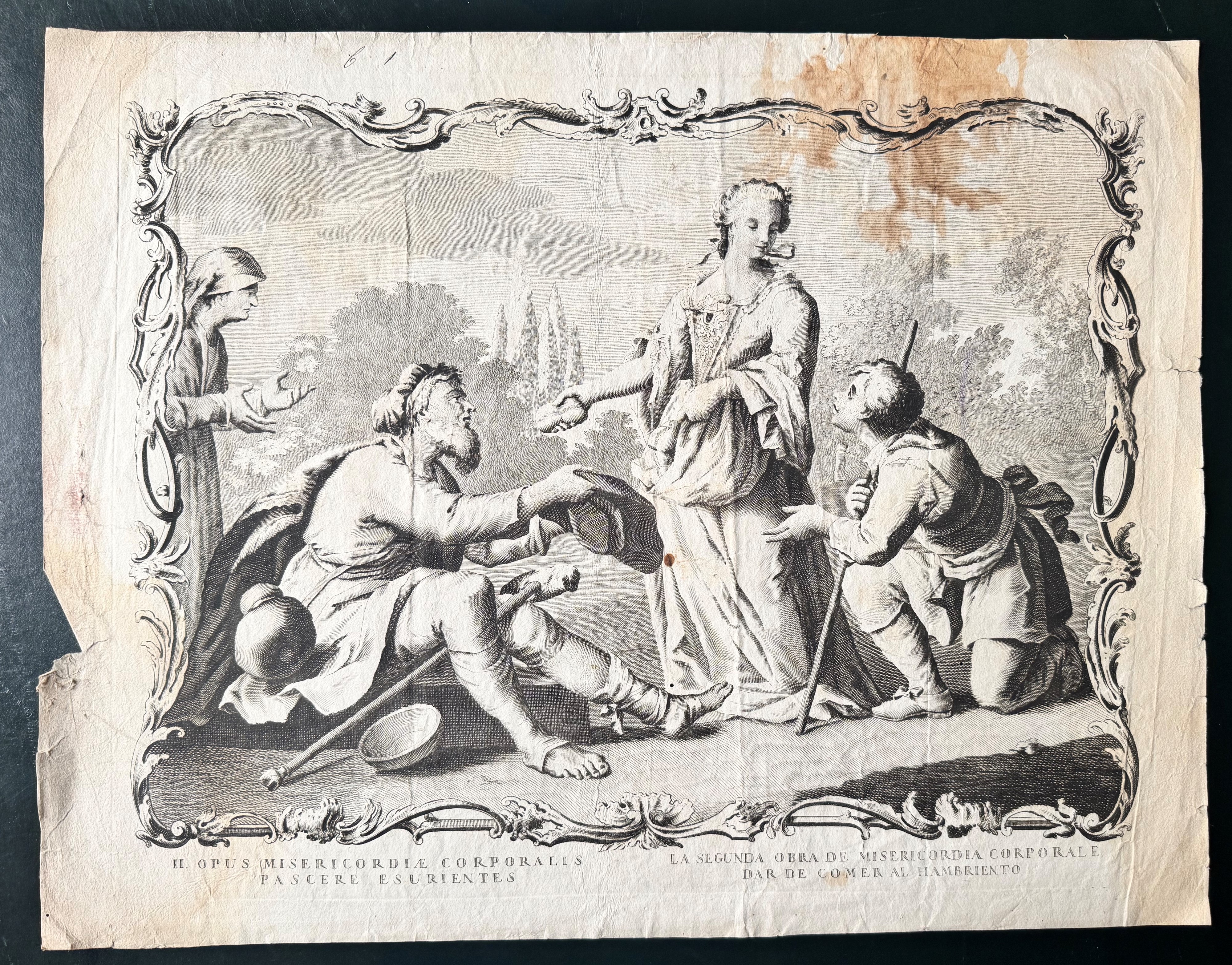 Giovanni Volpato - Opus Misericordiae corporalis - Serie di sette acquaforti