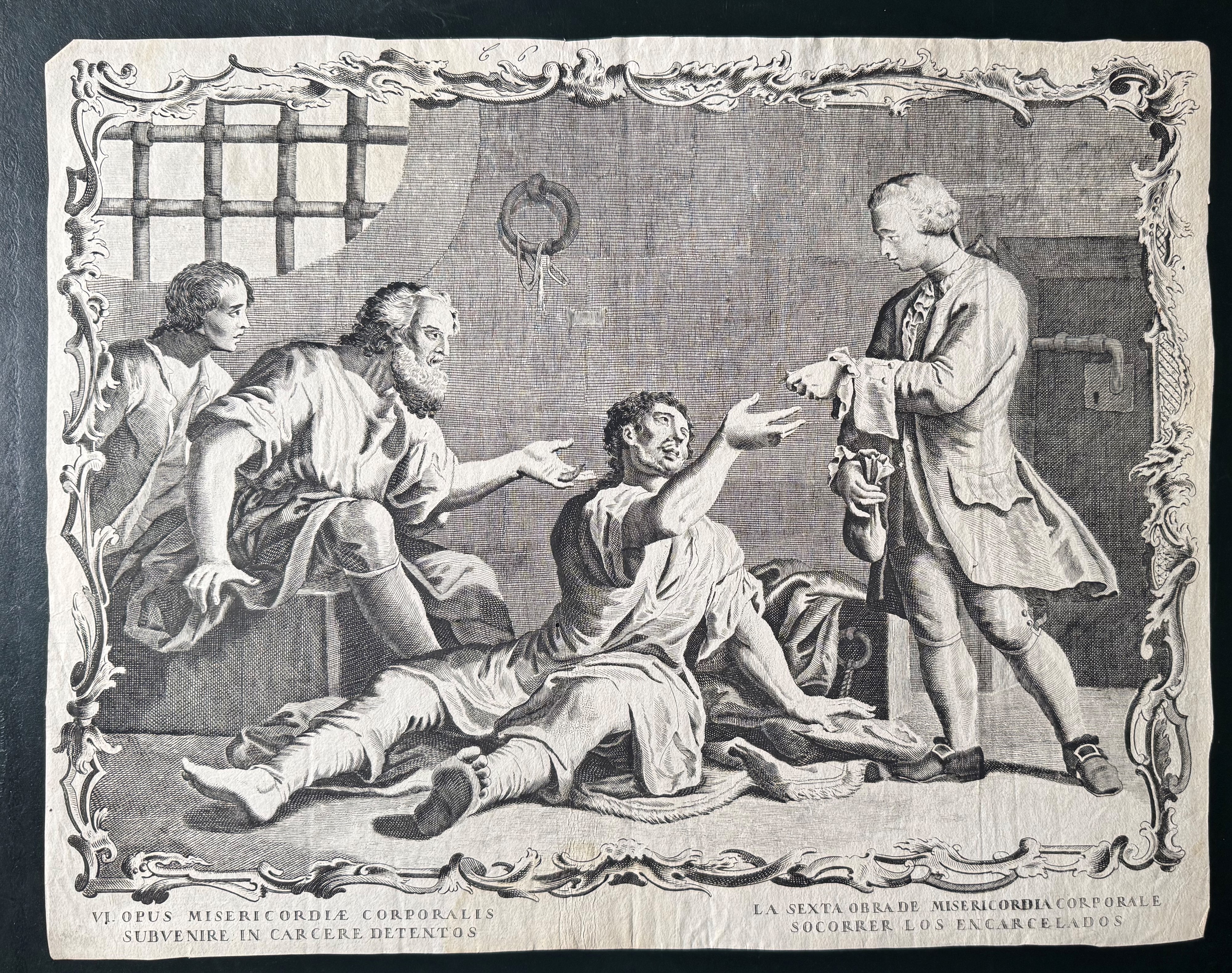 Giovanni Volpato - Opus Misericordiae corporalis - Serie di sette acquaforti