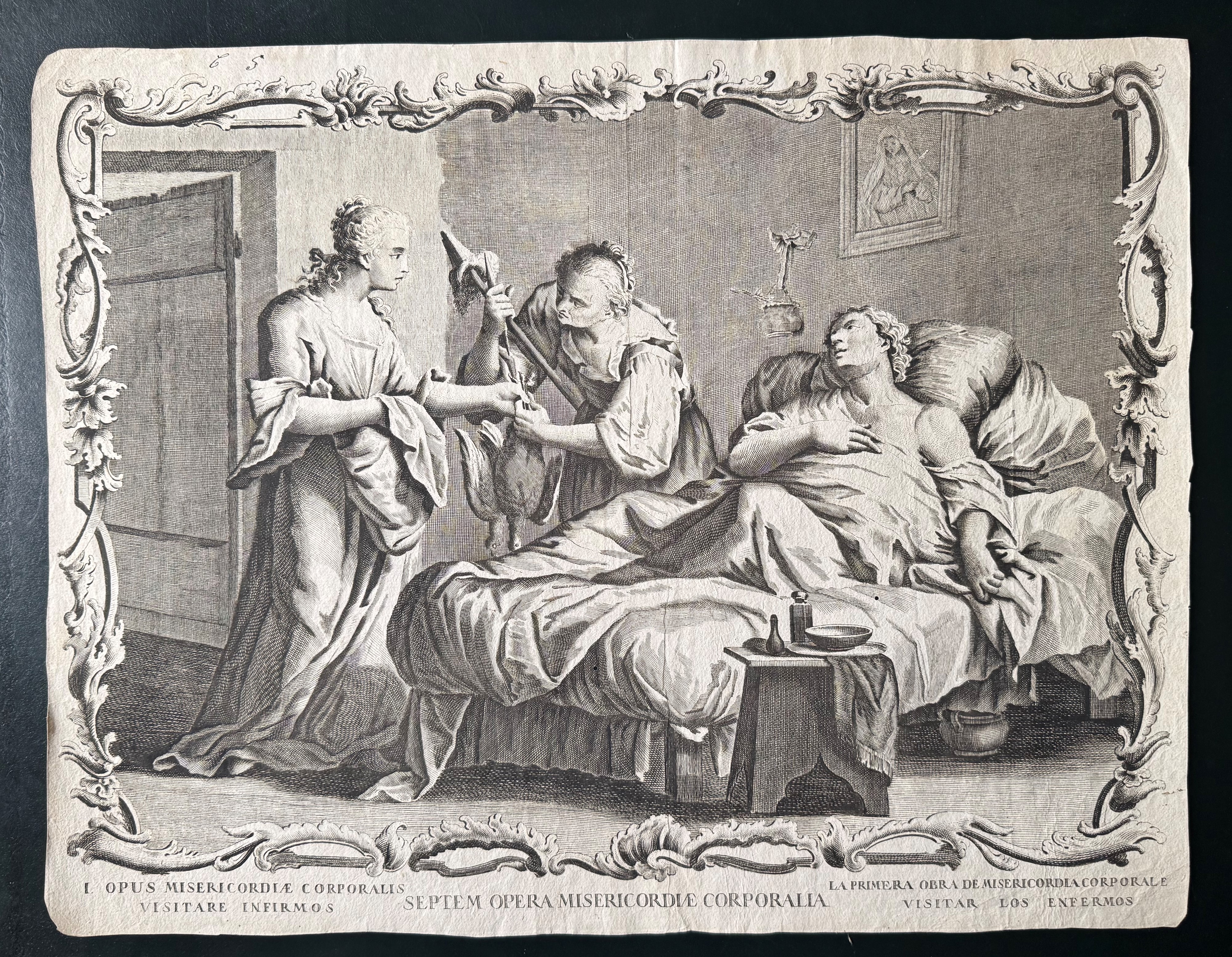 Giovanni Volpato - Opus Misericordiae corporalis - Serie di sette acquaforti