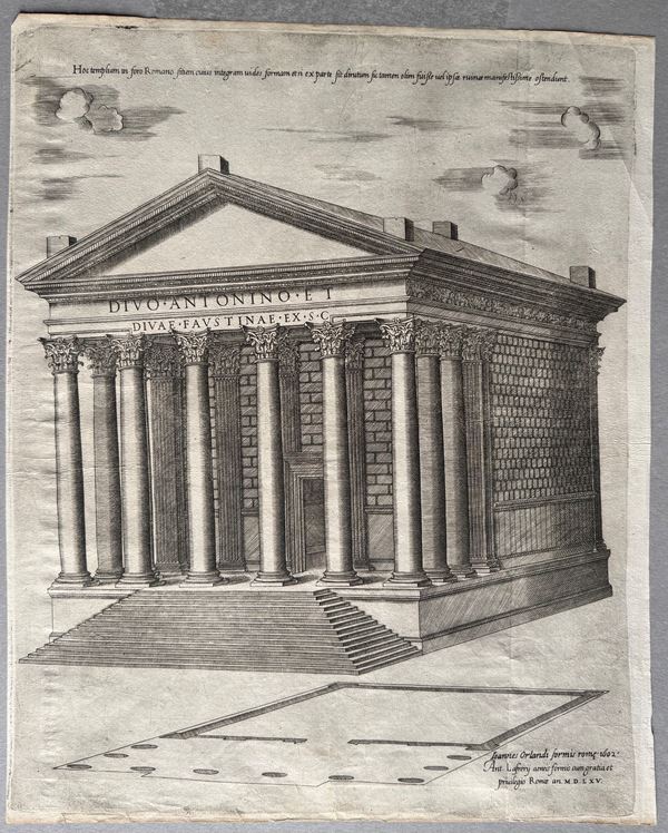 Temple of Antoninus and Faustina, from the "Speculum Romanae Magnificentiae"