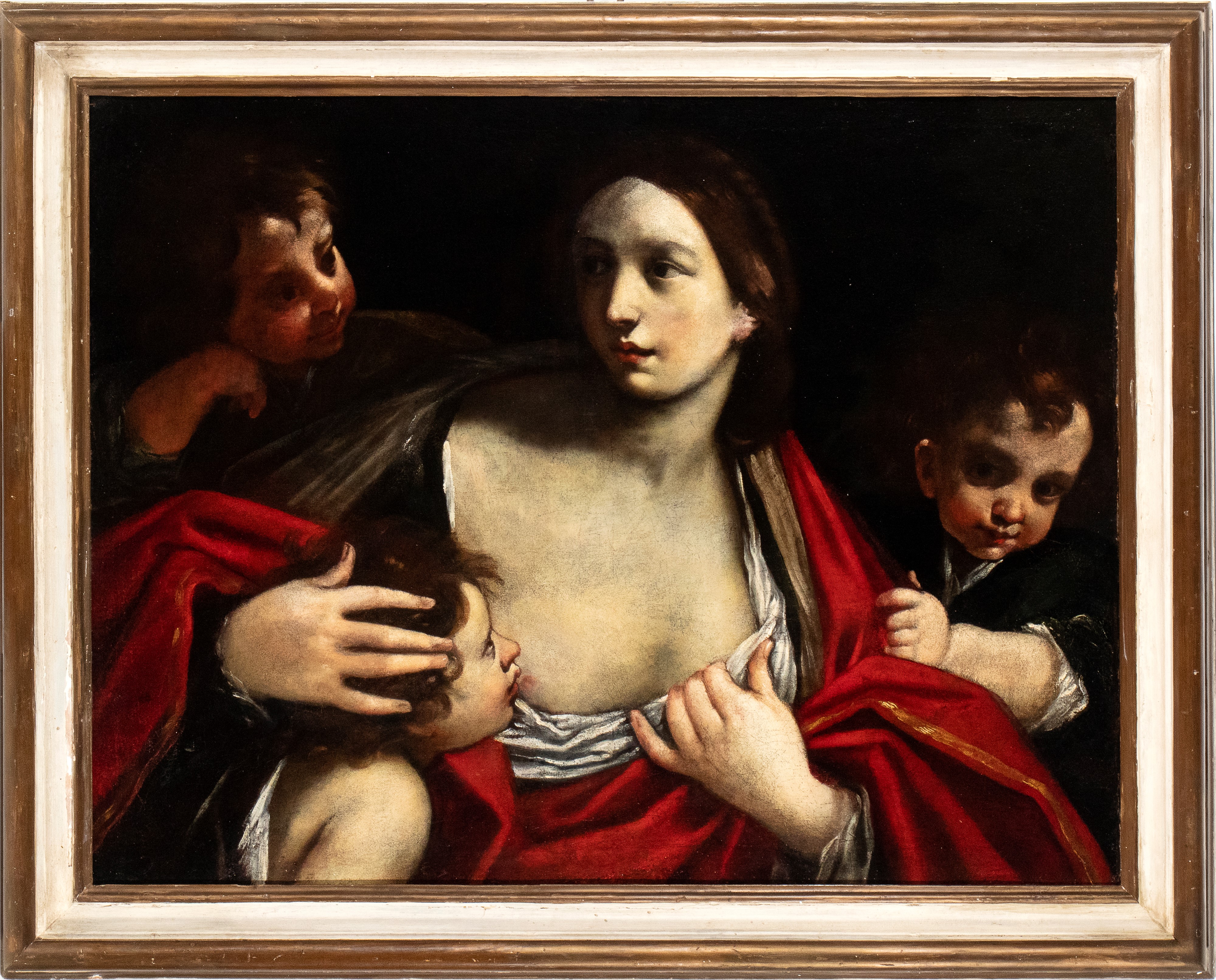 Giacomo Cavedone - Allegoria della Carità, olio su tela